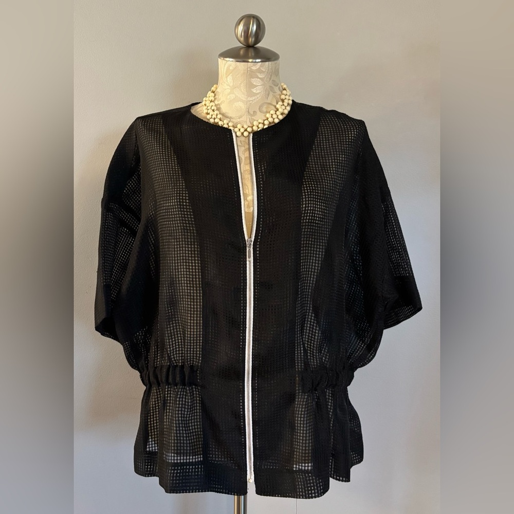 Ming Black Mesh Top Size Large.  #54